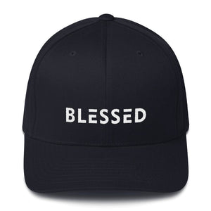 Blessed Fitted Flexfit Twill Baseball Hat - S/m / Dark Navy - Hats