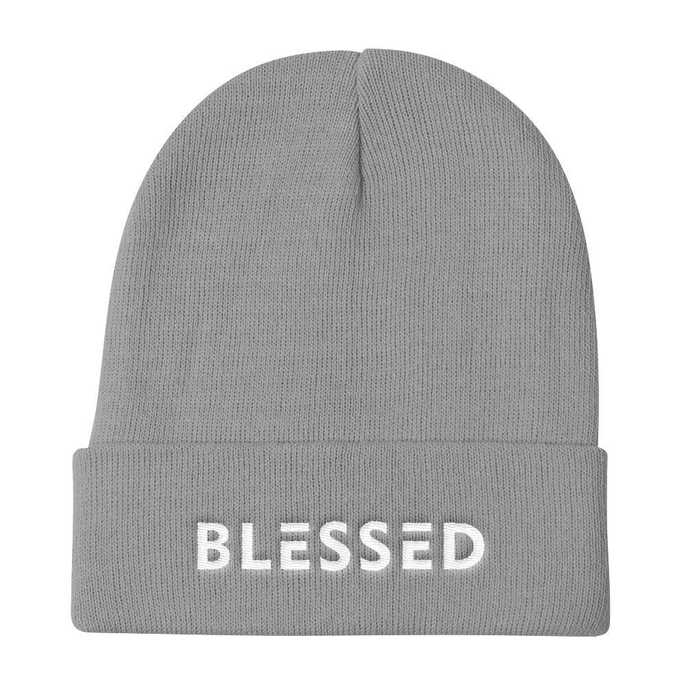 Blessed Knit Beanie - One-size / Gray - Hats