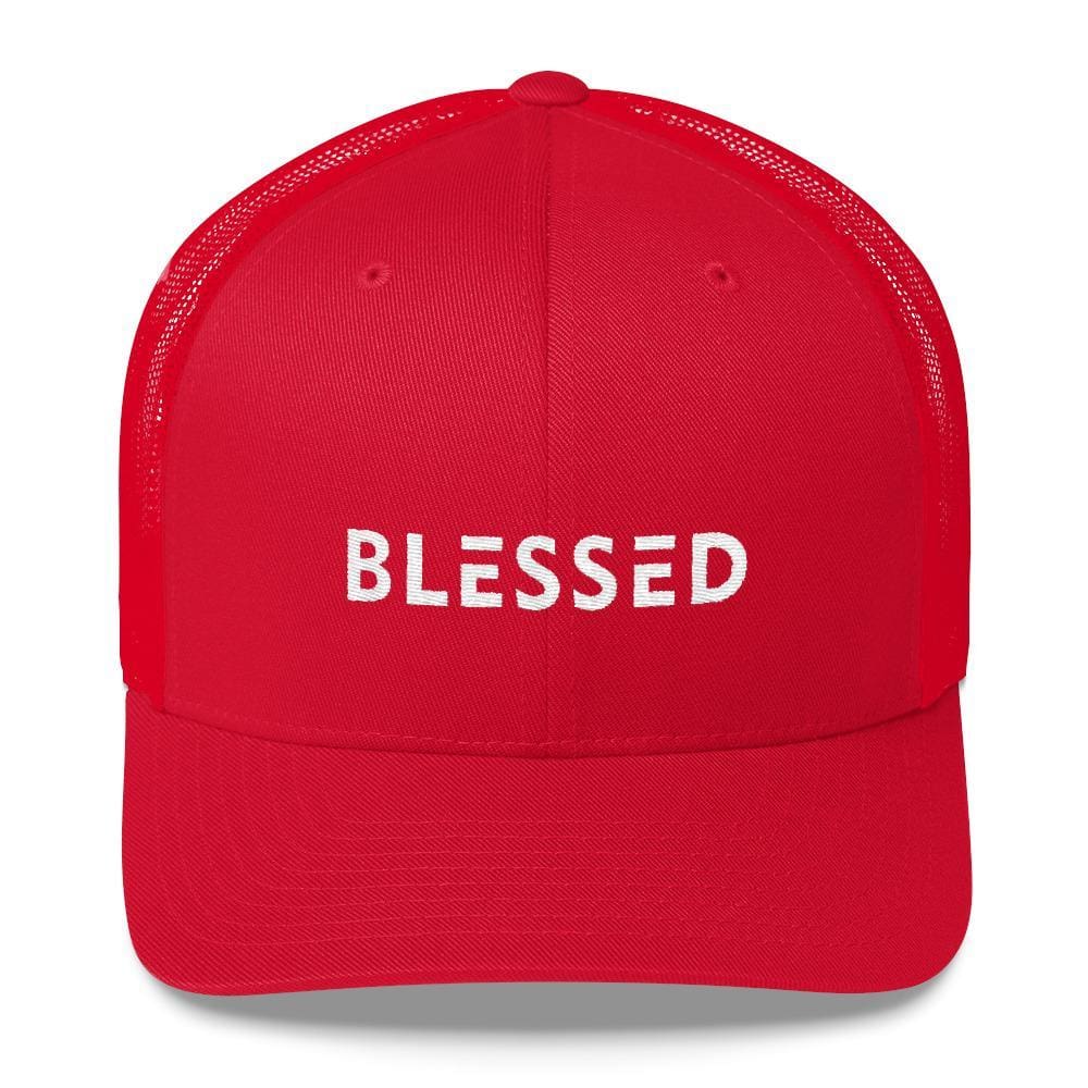 Blessed Snapback Trucker Hat - One-size / Red - Hats