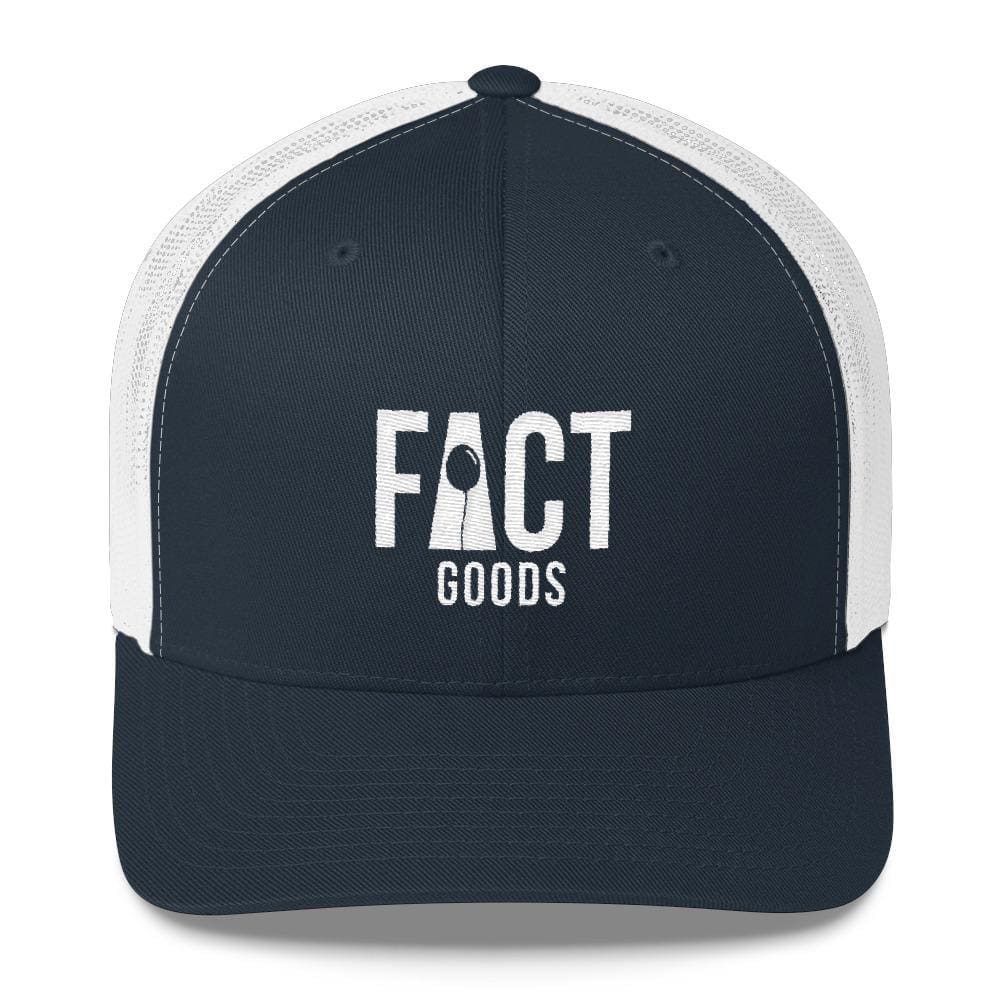 FACT goods Logo Snapback Trucker Hat - One-size / Navy - Hats