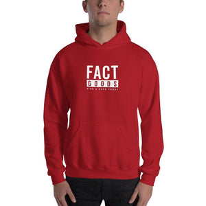 FACT goods Square Logo Pullover Hoodie Sweatshirt - S / Red - Sweatshirts