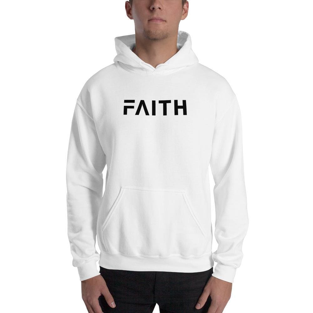 Faith Christian Pullover Hoodie Sweatshirt - S / White - Sweatshirts