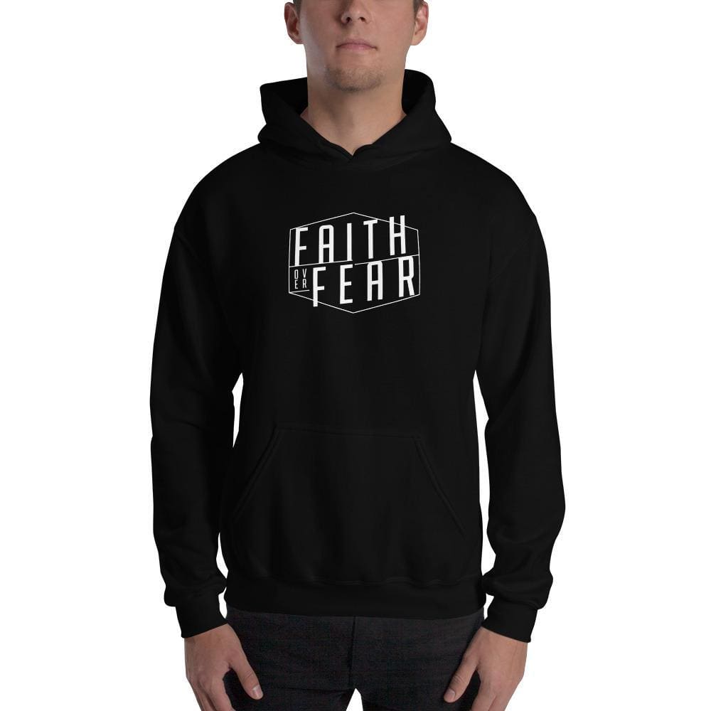 Faith over Fear Christian Hoodie Sweatshirt - S / Black - Sweatshirts