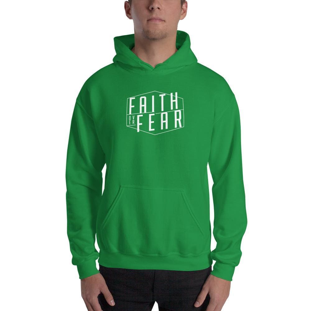 Faith over Fear Christian Hoodie Sweatshirt - S / Irish Green - Sweatshirts