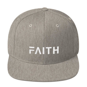 Faith Snapback Hat with Flat Brim - One-size / Heather Grey - Hats