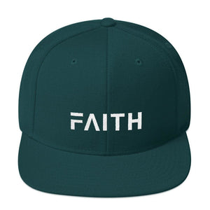 Faith Snapback Hat with Flat Brim - One-size / Spruce - Hats