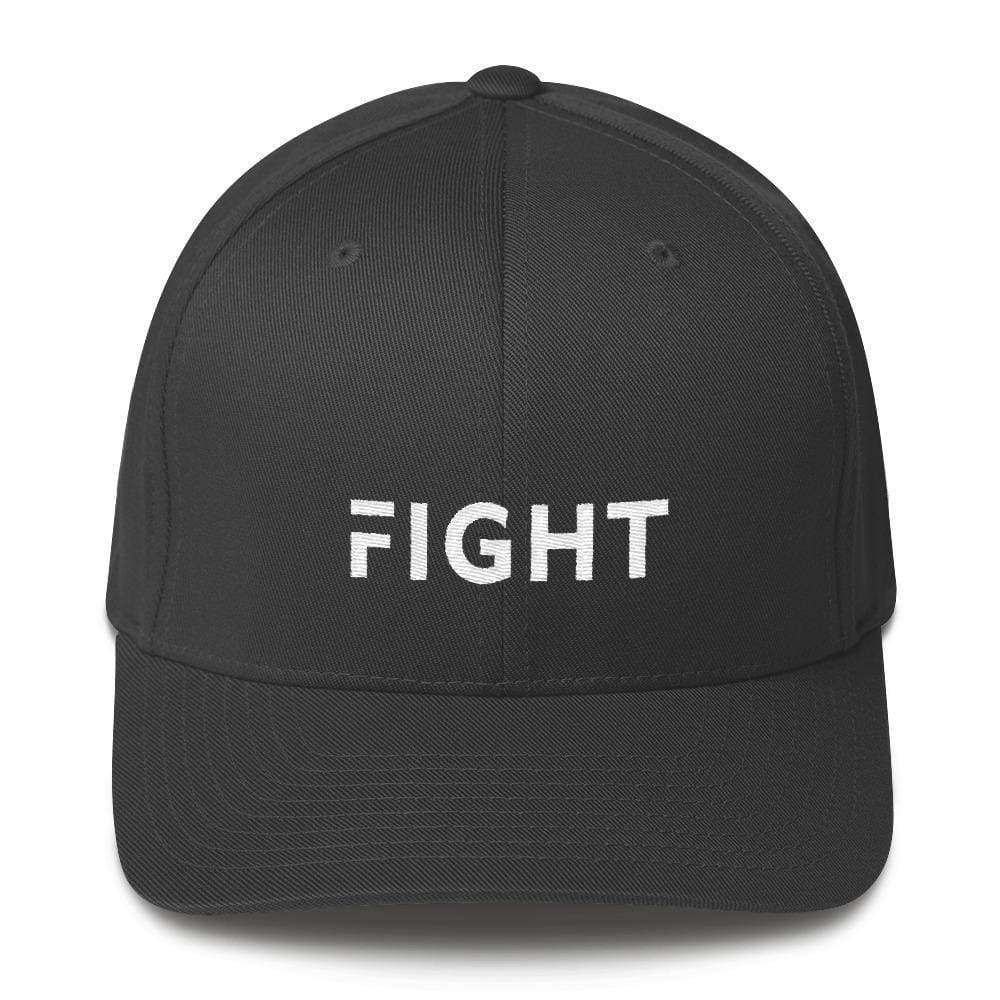 Fight Fitted Flexfit Twill Baseball Hat - S/m / Dark Grey - Hats