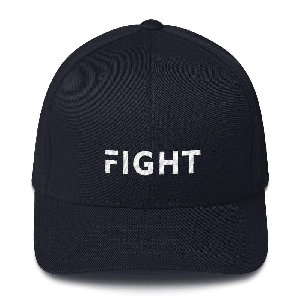 Fight Fitted Flexfit Twill Baseball Hat - S/m / Dark Navy - Hats
