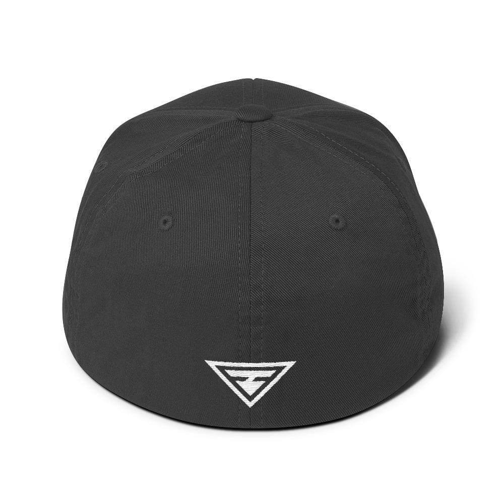 Hero Flexfit Fitted Twill Baseball Hat With Logo On The Back - S/m / Dark Grey - Hats