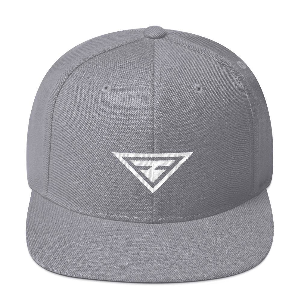 Hero Snapback Hat with Flat Brim - One-size / Silver - Hats