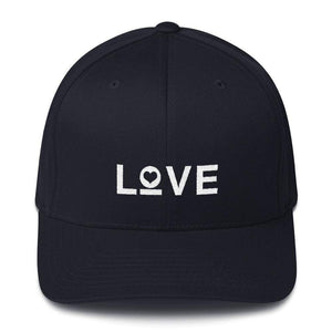 Love Fitted Flexfit Baseball Hat - S/m / Dark Navy - Hats