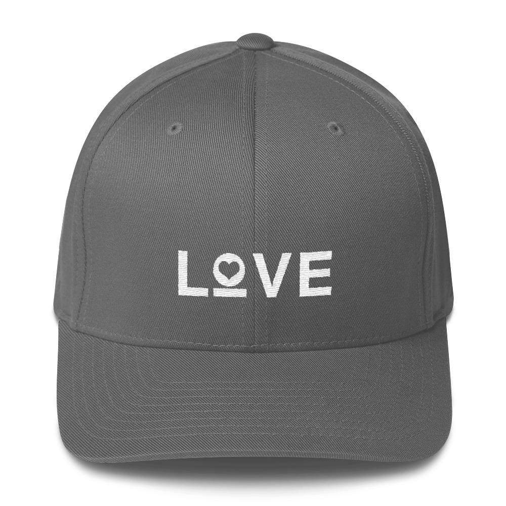 Love Fitted Flexfit Baseball Hat - S/m / Grey - Hats