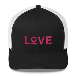 Love Snapback Trucker Hat - One-Size / Black And White - Hats
