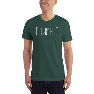 Mens Fight T-Shirt (White print) - S / Forest - T-Shirts
