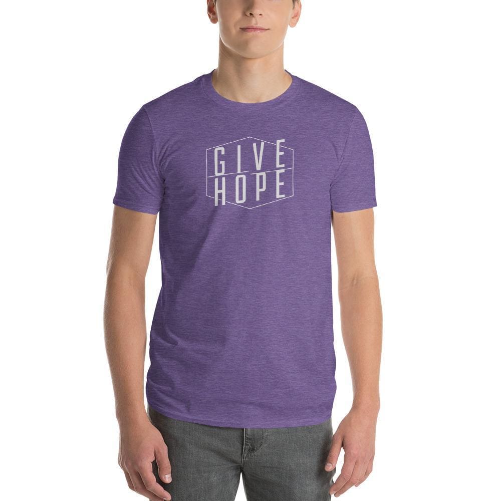 Mens Give Hope T-Shirt - S / Heather Purple - T-Shirts
