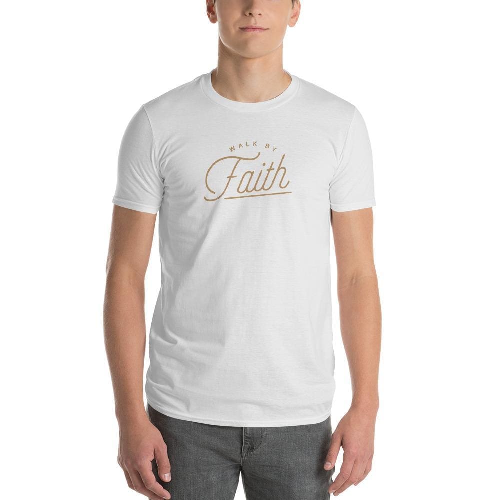 Mens Walk by Faith Christian T-Shirt - S / White - T-Shirts
