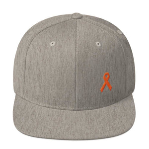 MS Awareness Flat Brim Snapback Hat - One-size / Heather Grey - Hats