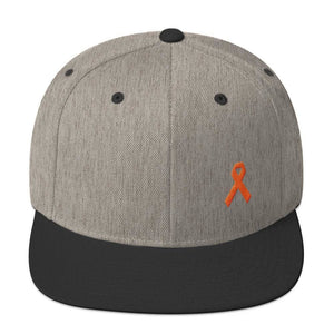 MS Awareness Flat Brim Snapback Hat - One-size / Heather/Black - Hats