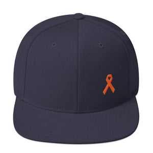 MS Awareness Flat Brim Snapback Hat - One-size / Navy - Hats