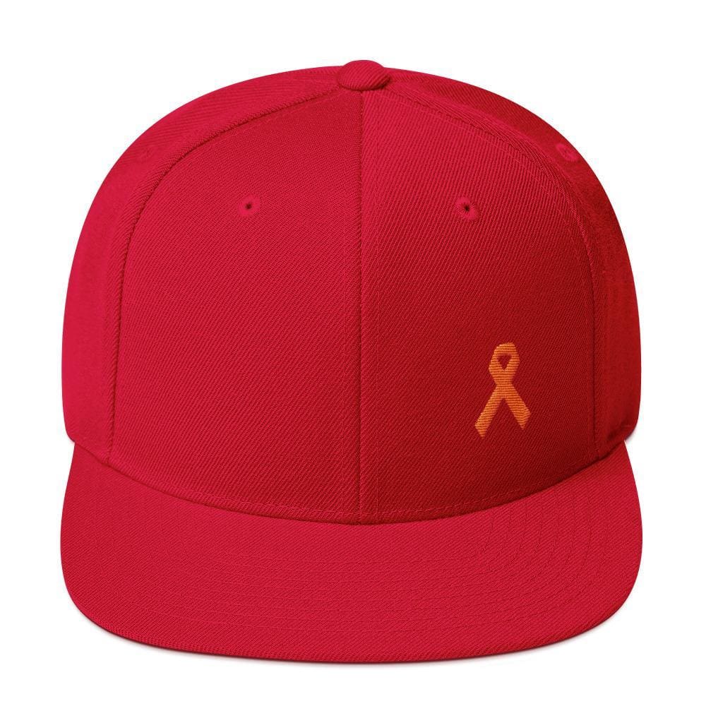 MS Awareness Flat Brim Snapback Hat - One-size / Red - Hats