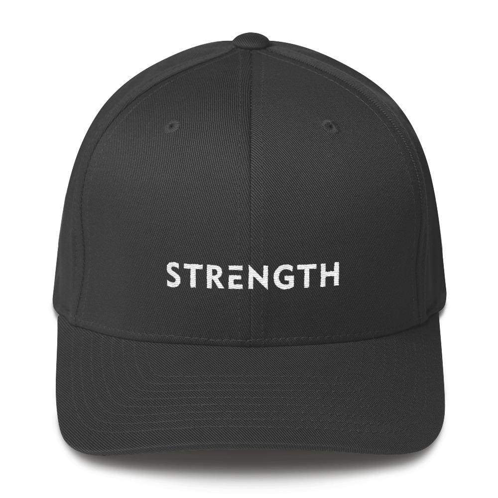 Strength Fitted Twill Flexfit Baseball Hat - S/m / Dark Grey - Hats