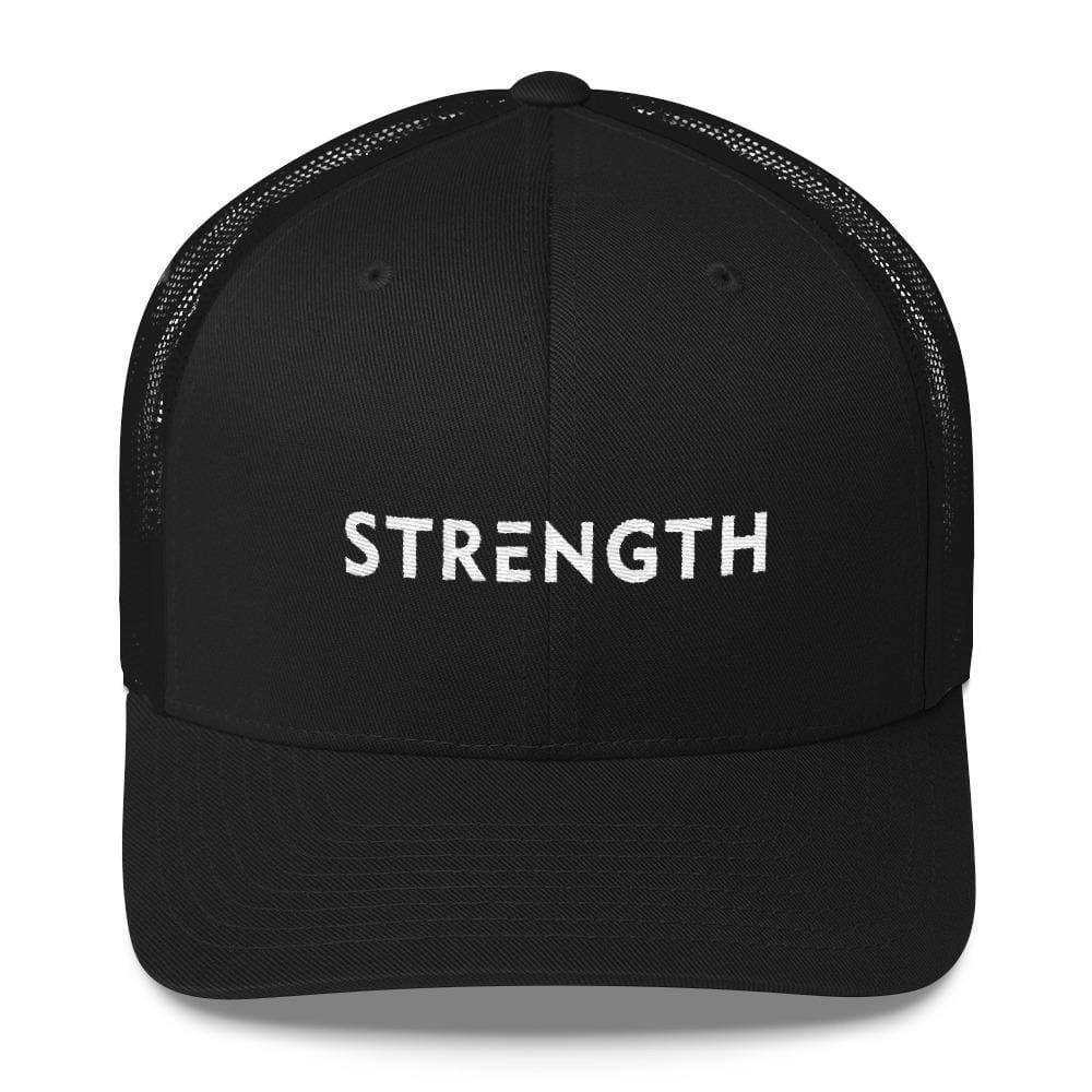 Strength Snapback Trucker Hat - One-size / Black - Hats