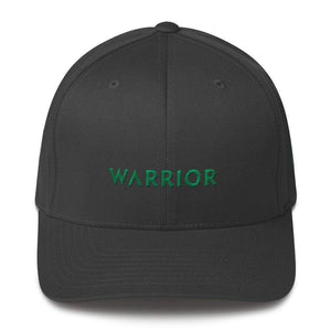 Warrior & Green Ribbon Fitted Twill Baseball Hat - S/m / Dark Grey - Hats