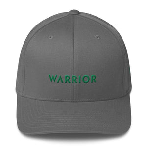 Warrior & Green Ribbon Fitted Twill Baseball Hat - S/m / Grey - Hats