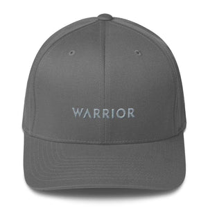 Warrior & Grey Ribbon Fitted Hat - Parkinsons And Brain Tumor Awareness - S/m / Grey - Hats