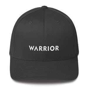 Warrior & White Ribbon Flexfit Fitted Fitted Hat - S/m / Dark Grey - Hats