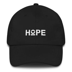 Womens Hope Heart Dad Hat - One-size / Black - Hats