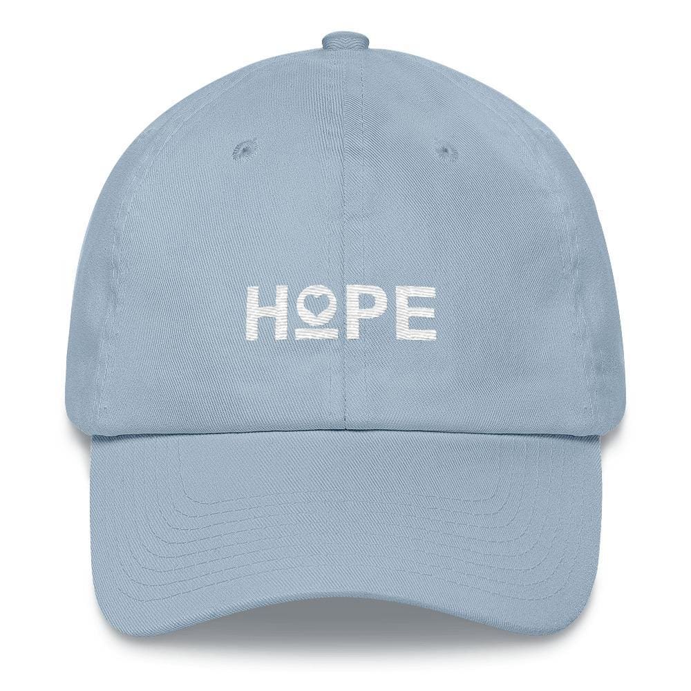 Womens Hope Heart Dad Hat - One-size / Light Blue - Hats