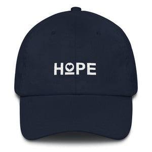 Womens Hope Heart Dad Hat - One-size / Navy - Hats
