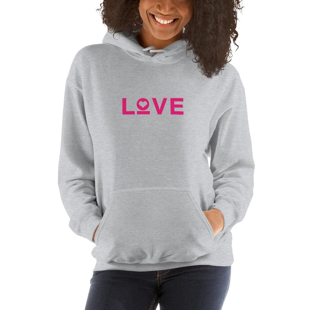 Womens Love Hoodie Sweatshirt - S / Sport Grey - Sweatshirts