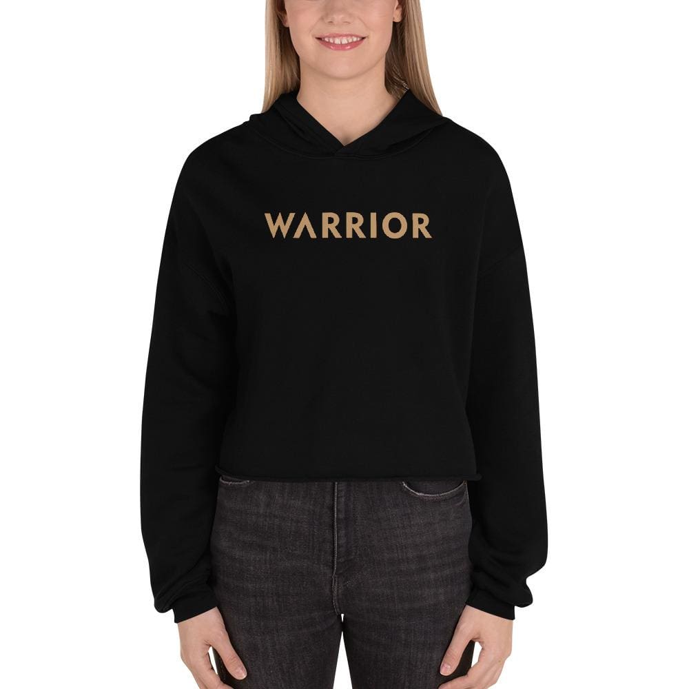 Womens Warrior Crop Hoodie - S / Black - Sweatshirts
