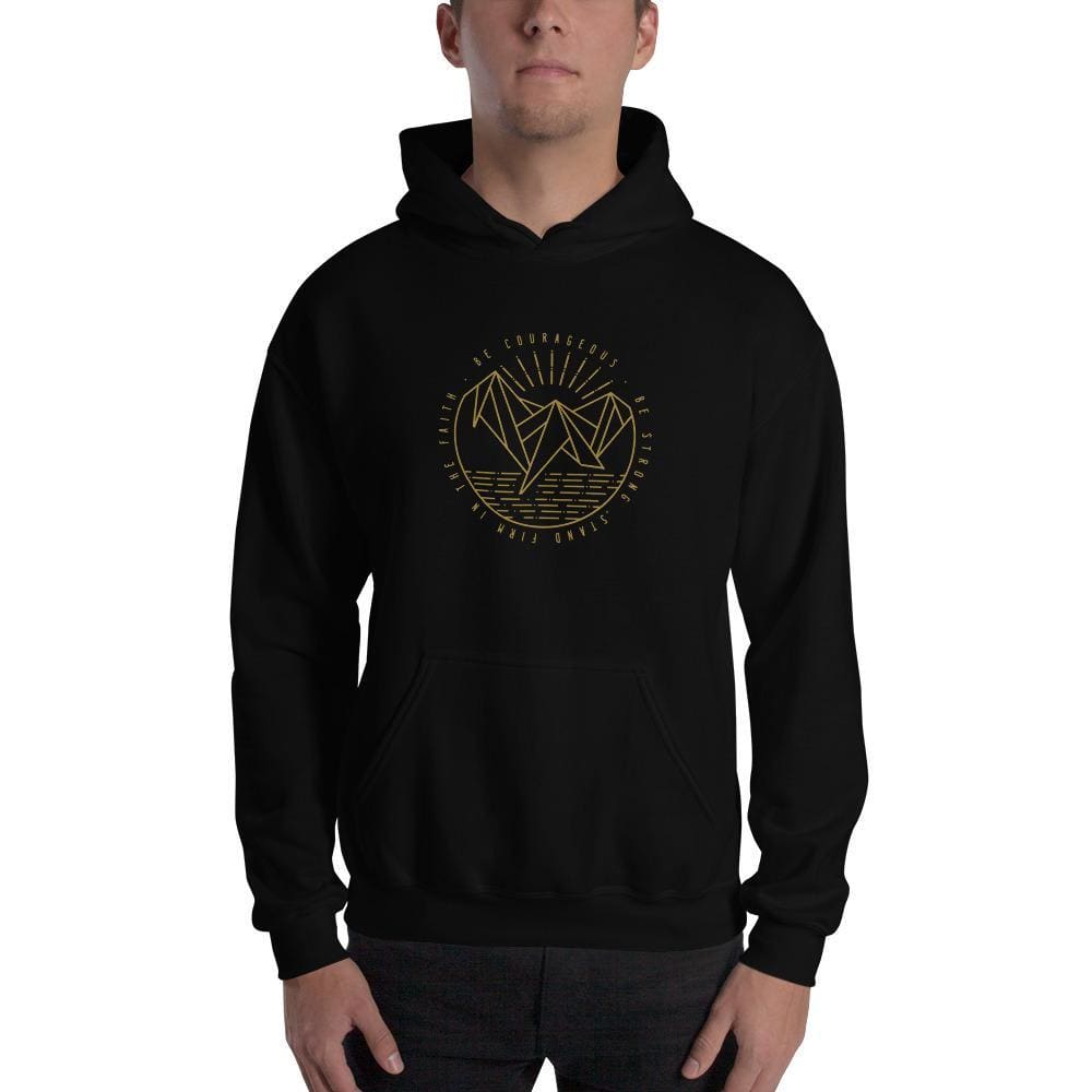 Be Courageous Be Strong Stand Firm in the Faith Pullover Hoodie Sweatshirt - S / Black - Sweatshirts