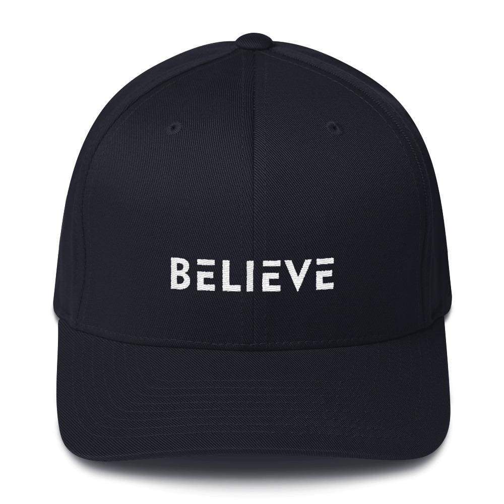 Believe Fitted Flexfit Twill Baseball Hat