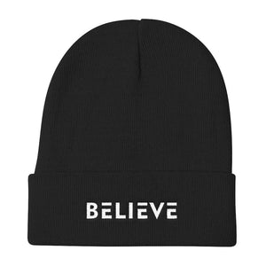 
            
                Load image into Gallery viewer, Believe Knit Beanie - One-size / Black - Hats
            
        