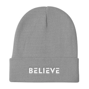 Believe Knit Beanie - One-size / Gray - Hats