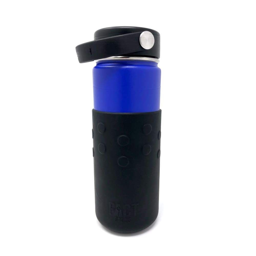 Black GiveGrip Silicone Water Bottle Sleeve compatible with 17oz Swell Bottles and 18-24oz Hydro Flask - Water Bottle Sleeve
