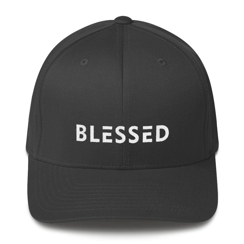 Blessed Fitted Flexfit Twill Baseball Hat - S/m / Dark Grey - Hats