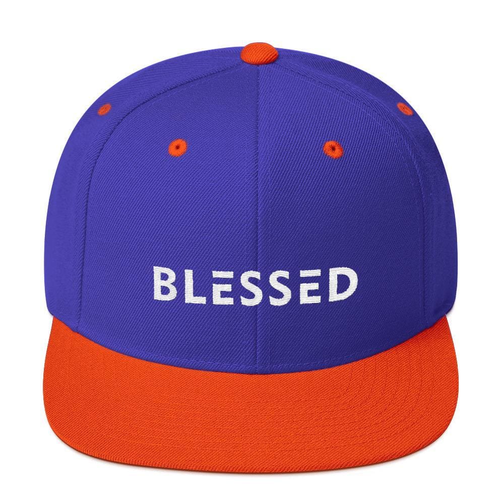 
            
                Load image into Gallery viewer, Blessed Flat Brim Snapback Hat - Hats
            
        