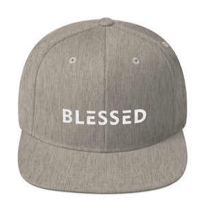 
            
                Load image into Gallery viewer, Blessed Flat Brim Snapback Hat - One-size / Heather Grey - Hats
            
        