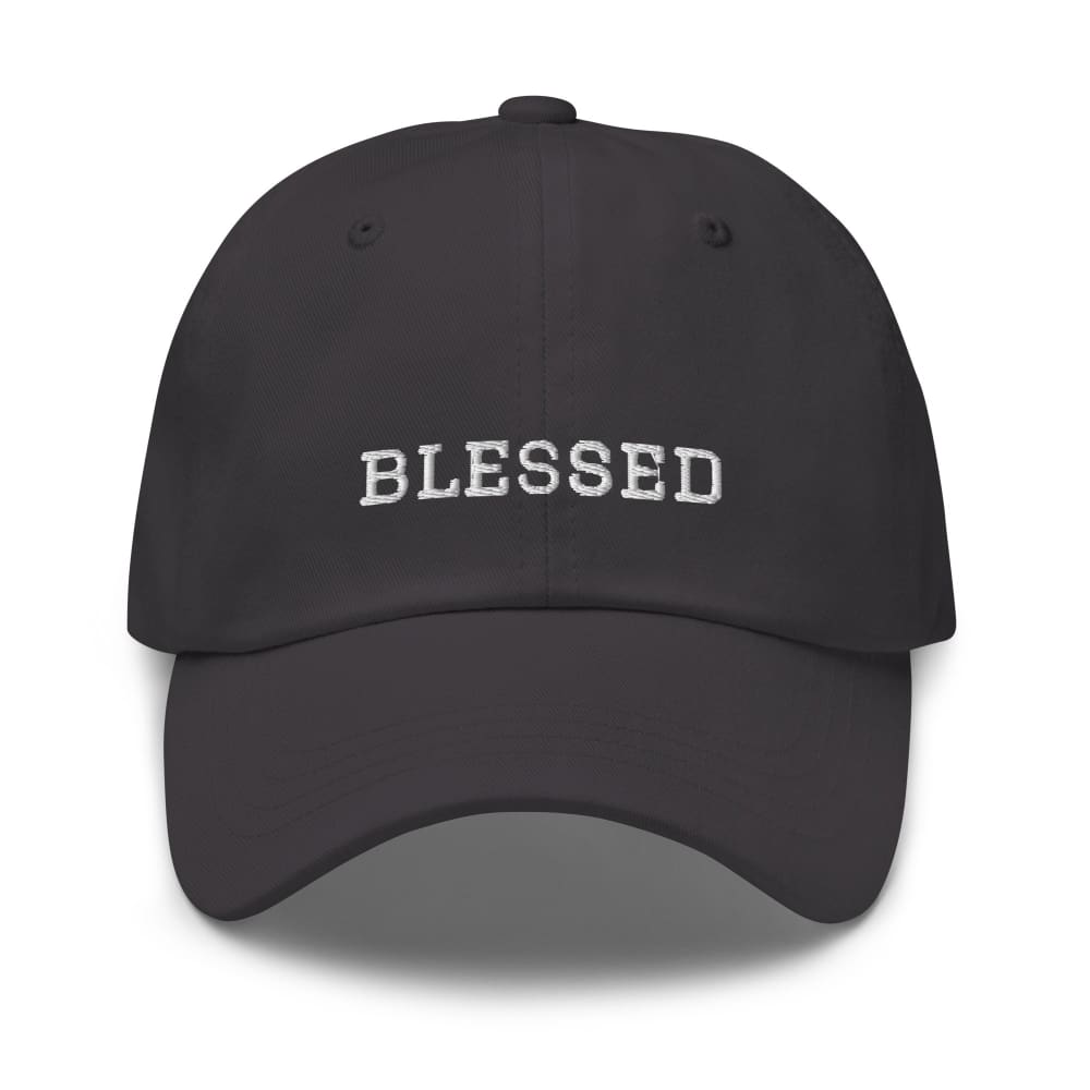 Blessed Graduate Adjustable Christian Cotton Baseball Cap - Dark Grey