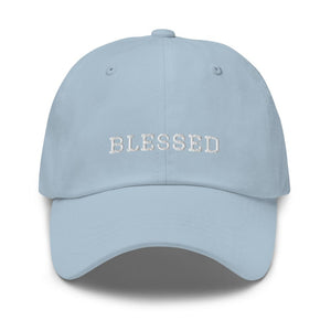 Blessed Graduate Adjustable Christian Cotton Baseball Cap - Light Blue