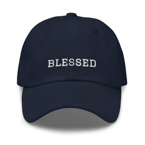 
            
                Load image into Gallery viewer, Blessed Graduate Adjustable Christian Cotton Baseball Cap - Navy
            
        