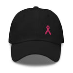 Breast Cancer Awareness Dad Hat with Pink Ribbon