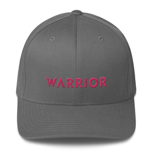 
            
                Load image into Gallery viewer, Breast Cancer Awareness Fitted Flexfit Baseball Hat With Warrior And Pink Ribbon On The Back - S/m / Grey - Hats
            
        