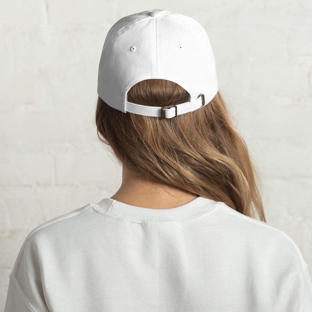 Colon Cancer Awareness Dad Hat with Dark Blue Ribbon