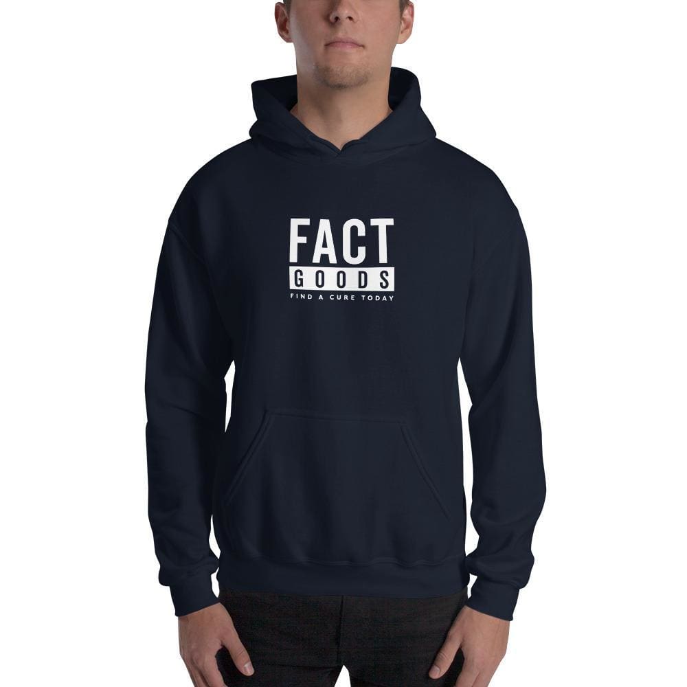 FACT goods Square Logo Pullover Hoodie Sweatshirt - S / Navy - Sweatshirts